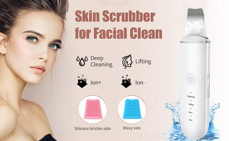 Ultrasonic Skin Care Spatula Vibration Blackhead Remover Cavitation Shovel Facial Exfoliation Skin Care Tools