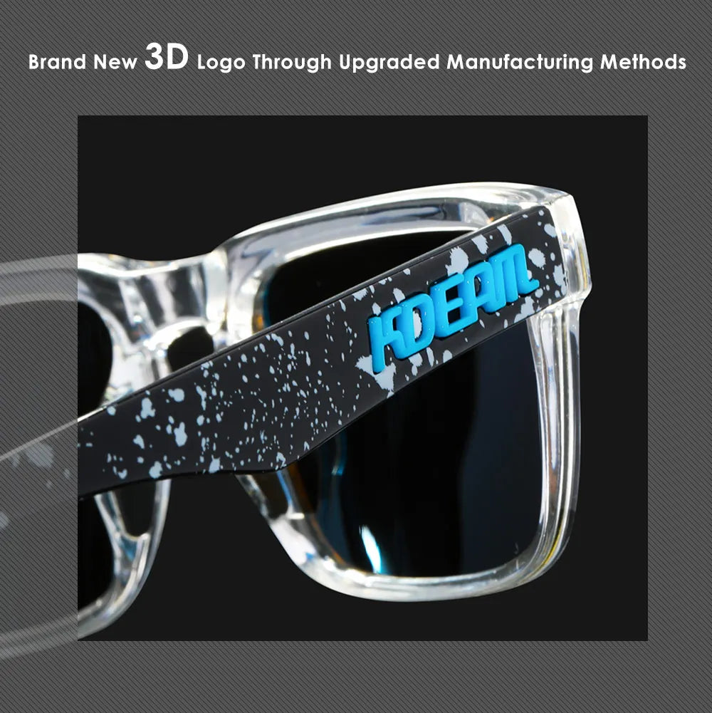 KDEAM Brand Hot Selling Square Polarized Men Sunglasses Brief And Fashion Design Leisure Women Shades Fishing Driving Glasses