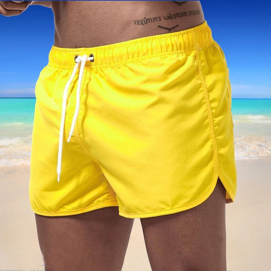 Shorts For Men 2023 Summer Men's Swimwear Shorts Brand Beachwear Sexy Swim Trunks Men Swimsuit Low Waist Breathable Beach Wear