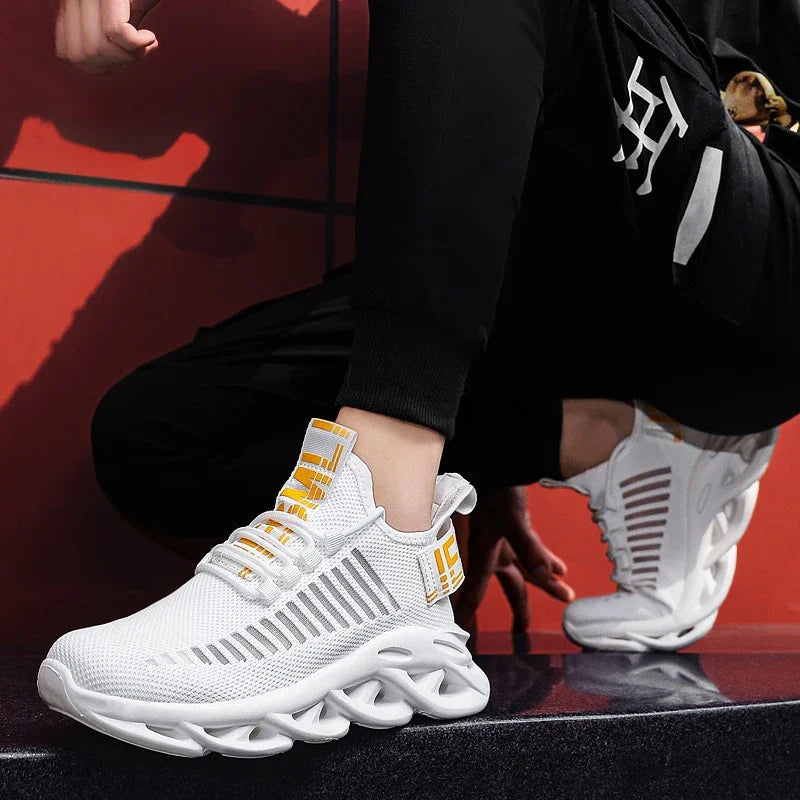 MAEDEF Men Shoes Comfortable Casual Sneakers Breathable Platform Running Shoes Man Mesh Tenis Sport Shoes Waling Tenis Masculino