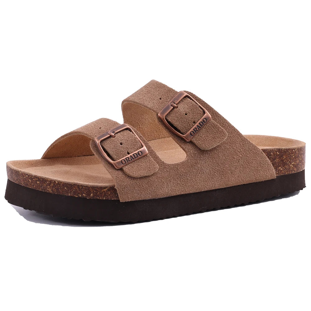 Litfun Fashion Clogs Sandals For Men Woen Summer Cork Footbed Outdoor Beach Slippers Orthopetic Mules Sandal With Arch Support