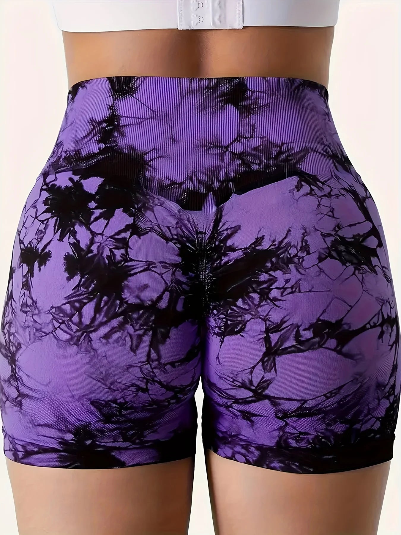 High-Waist Tie-Dye Yoga Shorts for Women-Seamless,Stretchy Activewear Womens Shorts Biker Shorts Sexy Girl Y2k Shorts Gym Shorts