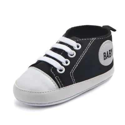 New Baby Canvas Sneaker For Newborn Sport Shoes For Baby Boys Girls Infant Toddler Soft Bottom Anti-slip First Walkers 0-18 M