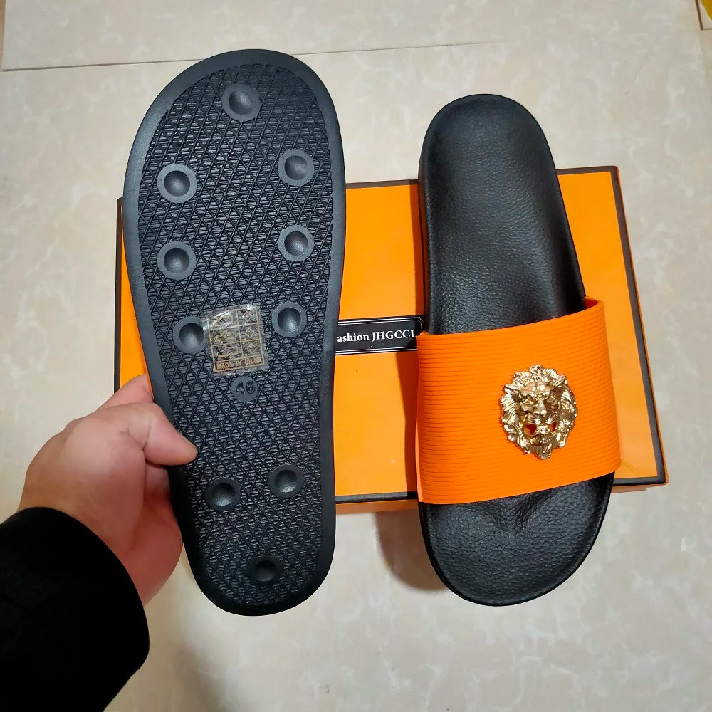 NEW Brand men's slipper casual black and white sh es men's designer slipper sandal soft soles women