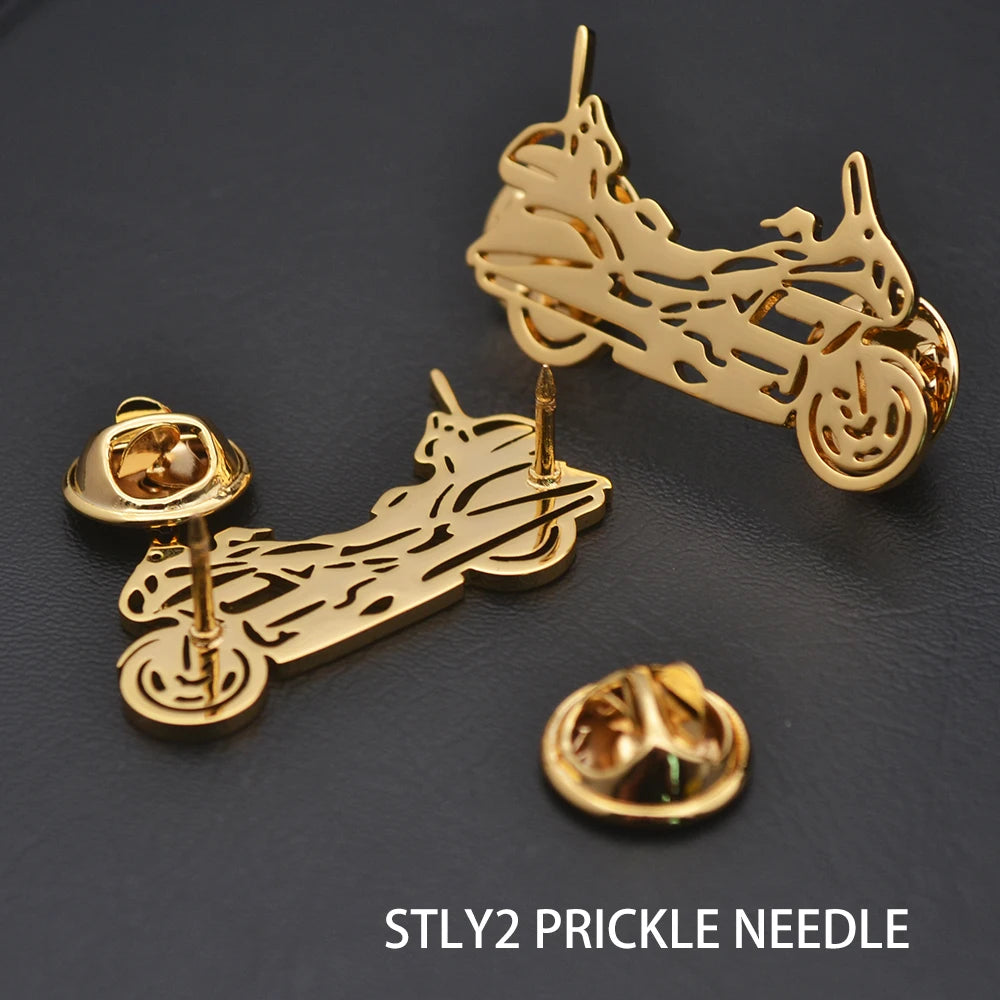 New Stainless Steel Clothing Accessories, Men's Brooch, Motorcycle Men's Gift, Brave Person's Birthday Gift, Father's Day Gifts
