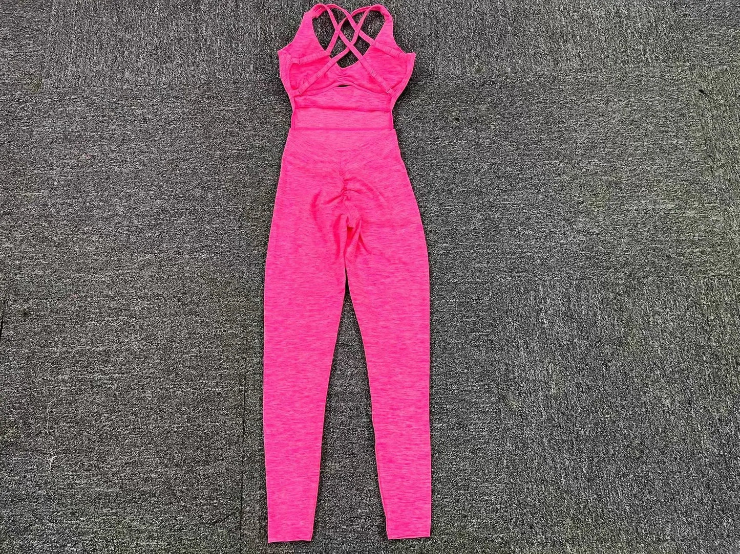 Sexy Cross Backless Scrunch Sport Jumpsuits Monkeys Women Sportswear One Piece Gym Yoga Workout Clothing Female Fitness Overalls