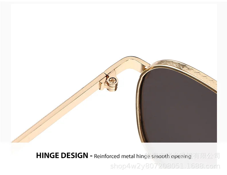 New Square Oval Metal Sunglasses Fashionable Retro Men Sunglasses Women Personalized Uv Resistant Eyeglass Luxury Design Uv400 