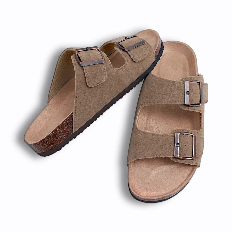 Litfun Fashion Clogs Sandals For Men Woen Summer Cork Footbed Outdoor Beach Slippers Orthopetic Mules Sandal With Arch Support