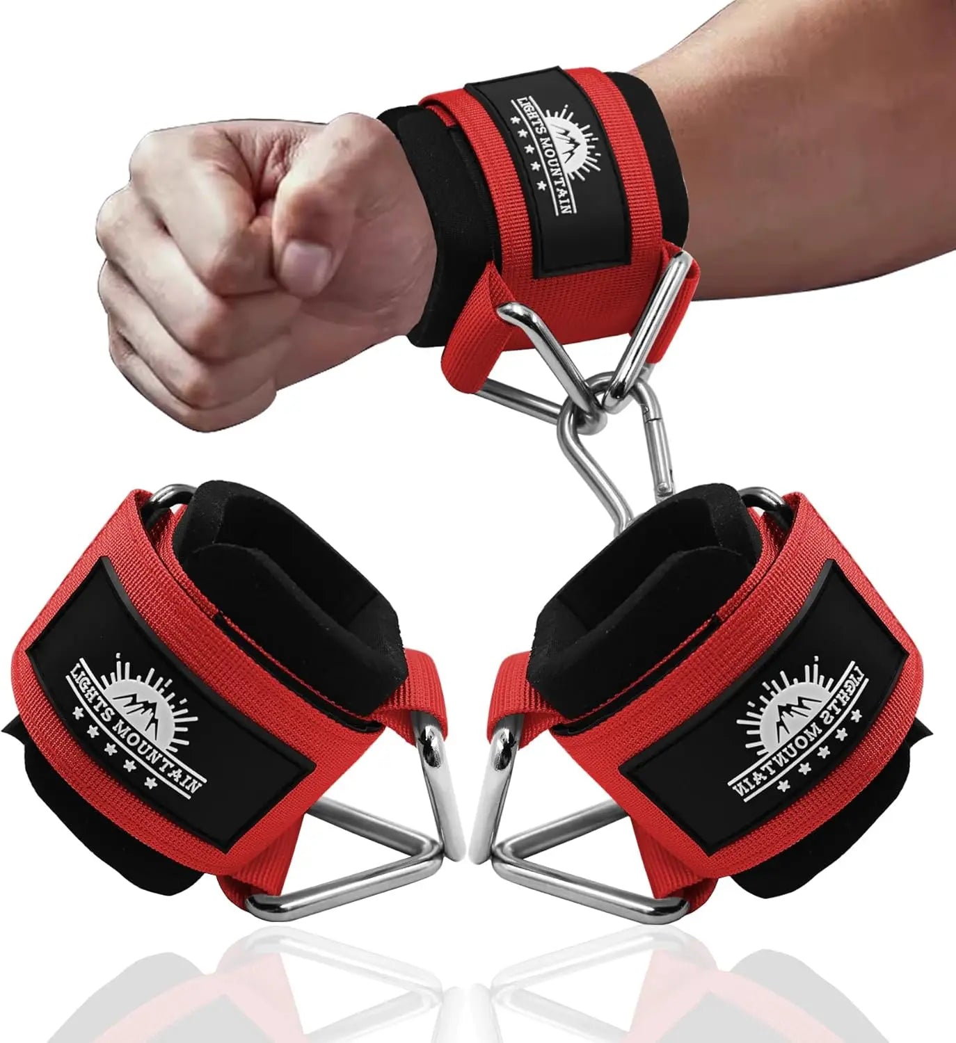 Adjustable Wrist Cuffs Neoprene Padded Straps for Cable Machines Resistant Band Strength Training Fitness Equipment