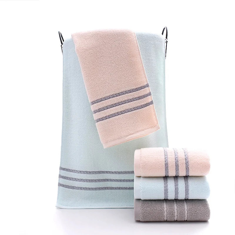 Cotton Adult 100% Cotton Thick Bath Towel, Solid Color Bath Towel, Soft, Affinity Bathroom Facial Towel, Adult Home Hotel Facial