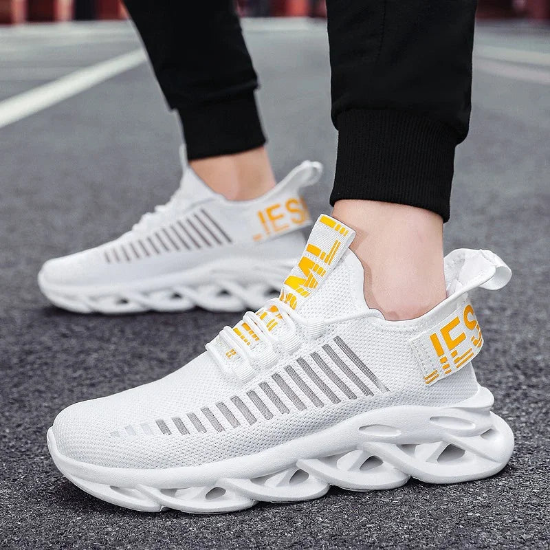 MAEDEF Men Shoes Comfortable Casual Sneakers Breathable Platform Running Shoes Man Mesh Tenis Sport Shoes Waling Tenis Masculino