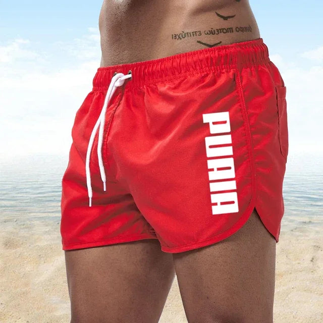 New Hot Summer Swim Trunks Sport Gym Running Breathable Shorts Male Beachwear Beach Shorts Quick Dry Mens Siwmwear Board Briefs