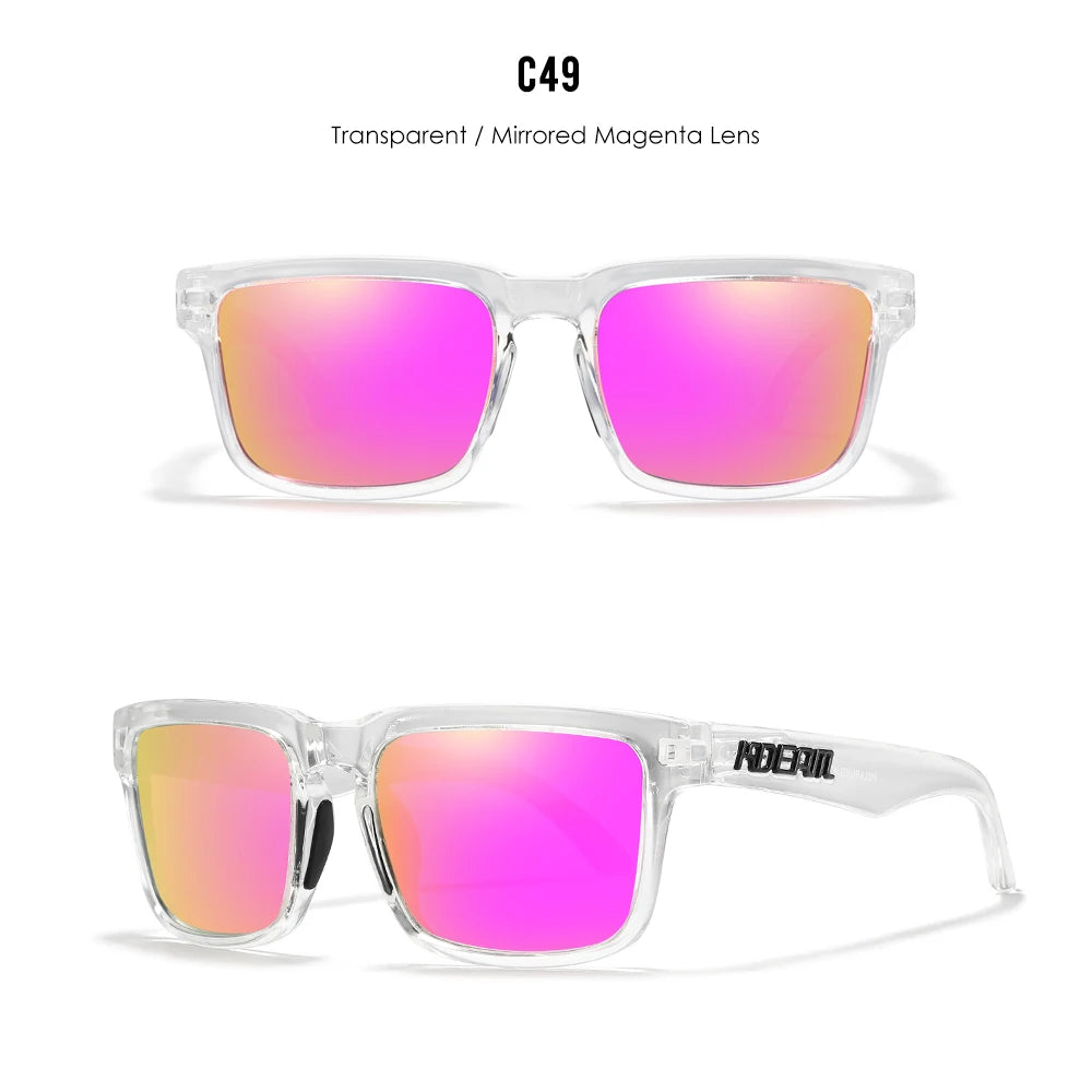 KDEAM Brand Hot Selling Square Polarized Men Sunglasses Brief And Fashion Design Leisure Women Shades Fishing Driving Glasses