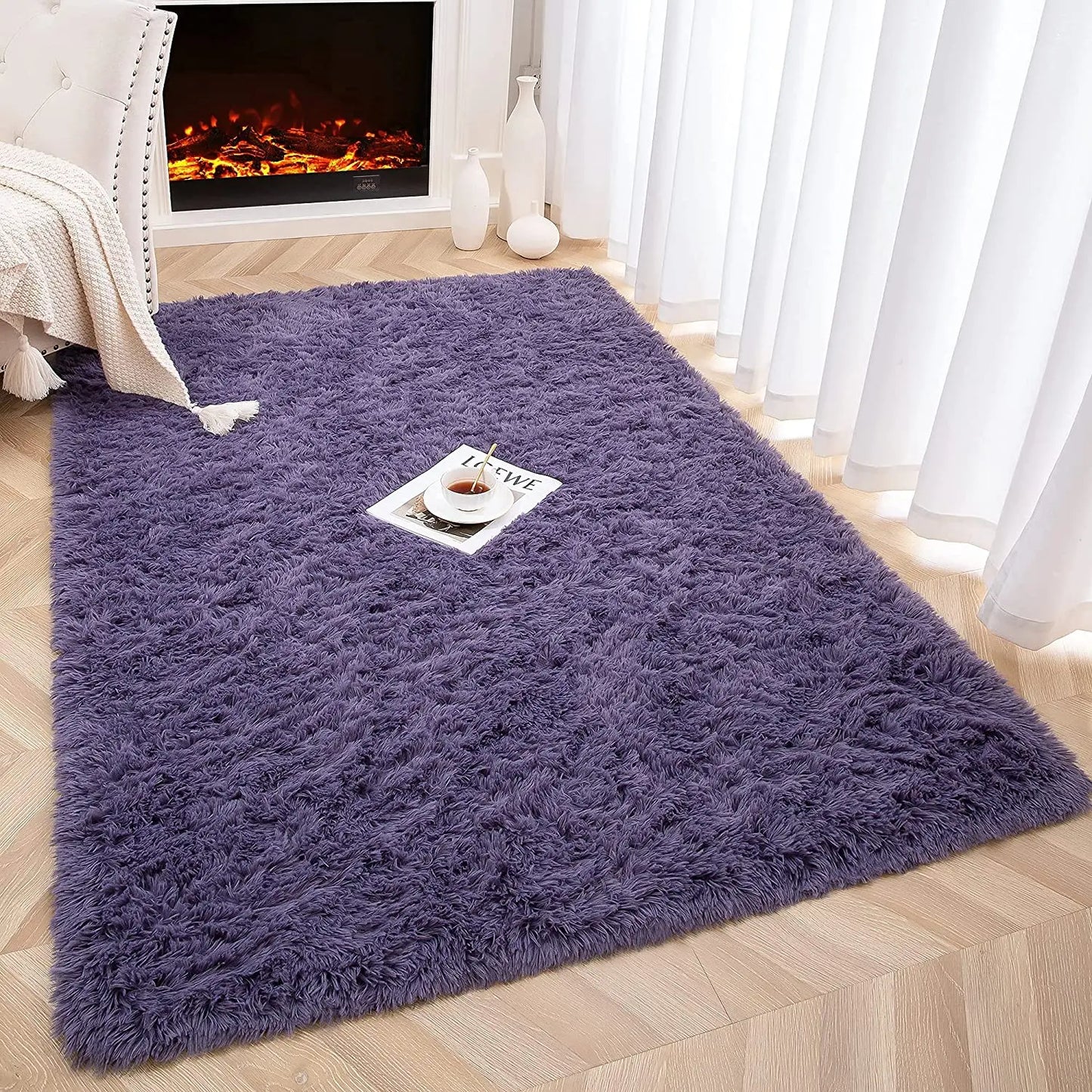 Plush Carpets Fluffy Ultra Soft Indoor Modern Area Rugs Living Room Play Mats For Children Bedroom Home Decor Nursery Rug