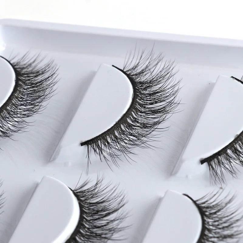 3/5 Pairs Fake Lashes Natural Long False Eyelashes Extension Fluffy 3D Mink Lashes Wispy Strip Eyelashes Makeup Tools maquillaje