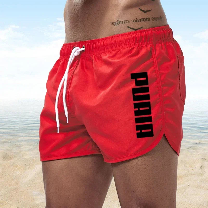 New Hot Summer Swim Trunks Sport Gym Running Breathable Shorts Male Beachwear Beach Shorts Quick Dry Mens Siwmwear Board Briefs