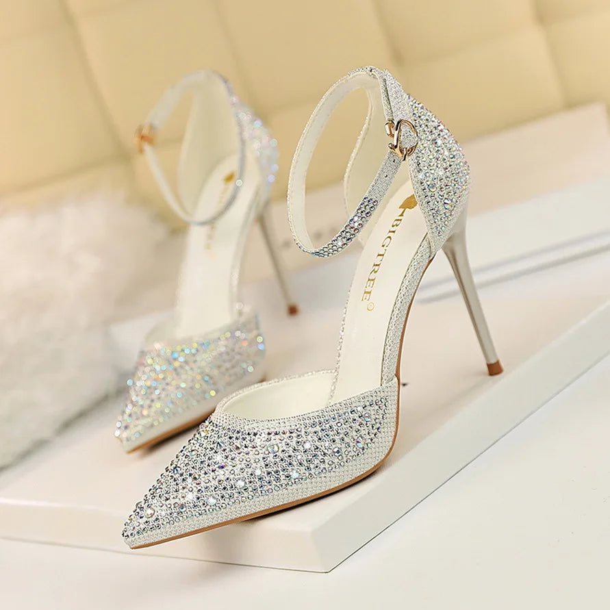 Plastic Sandal Large Size 2025 Summer High Heels Low-Heeled Shoes With Strap Suit Female Beige Transparent Big High-heeled Low-h