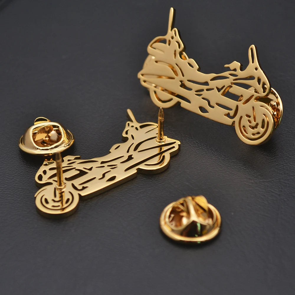 New Stainless Steel Clothing Accessories, Men's Brooch, Motorcycle Men's Gift, Brave Person's Birthday Gift, Father's Day Gifts