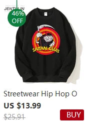 Punk Lyrical Print Clothing Oversized Hip Hop Pullover Streetwear Men's Hoodies Harajuku Fashion Tops Goth Hooded Sweatshirt Y2K