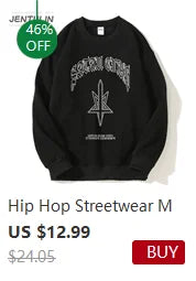 Punk Lyrical Print Clothing Oversized Hip Hop Pullover Streetwear Men's Hoodies Harajuku Fashion Tops Goth Hooded Sweatshirt Y2K