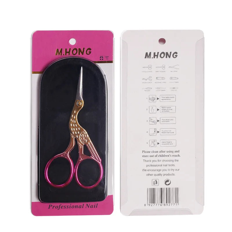 Eyebrow Scissor Makeup Eyelash Trimmer Nose Facial Hair Remover Multifunctional Scissors Stainless Steel Nail Cuticle Tools