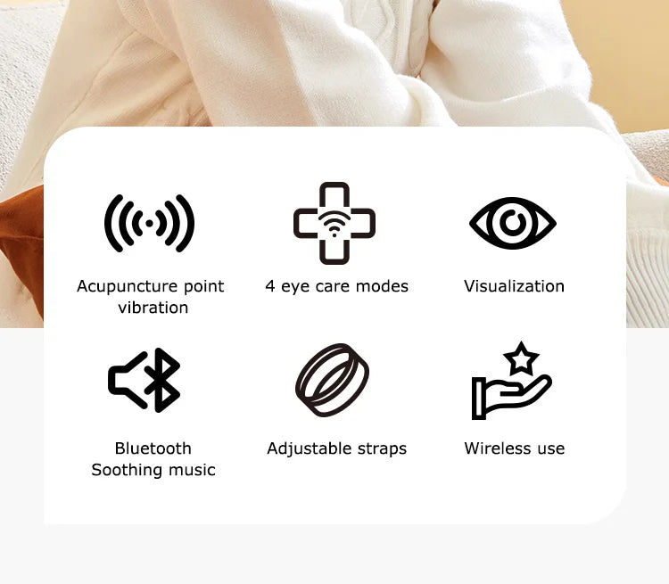 MARESE E22 Electric Eye Massager Acupuncture Point Vibration Massage Eye Care With Bluetooth Music Relieves Fatigue Dark Circles