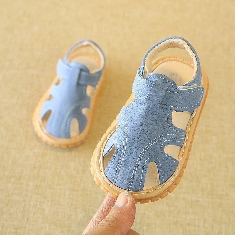New Baby Shoes First Shoes Newborn Boy Girl First Walkers Indoor Non-slip Baby Sandals Rubber Sole Summer Beach Infant Sandal