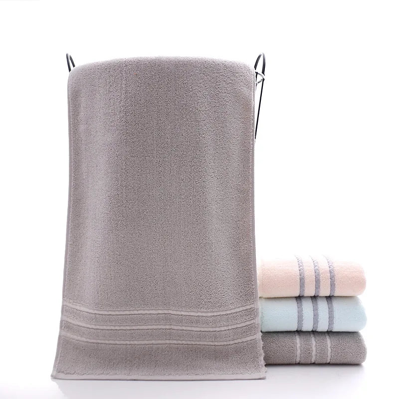 Cotton Adult 100% Cotton Thick Bath Towel, Solid Color Bath Towel, Soft, Affinity Bathroom Facial Towel, Adult Home Hotel Facial