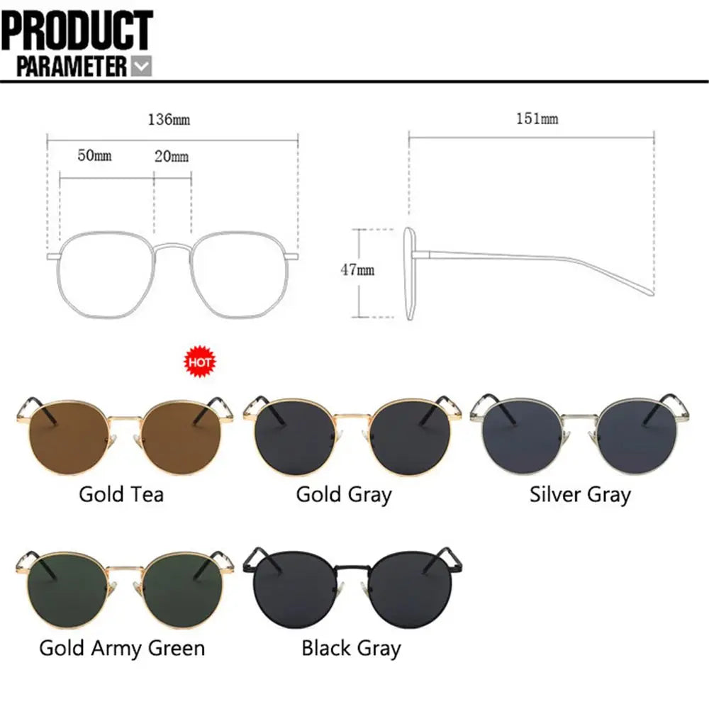 Fashion Hip Hop Fishing Glasses Shades Round Sun Glasses Women's Eyewear Women Men Sunglasses
