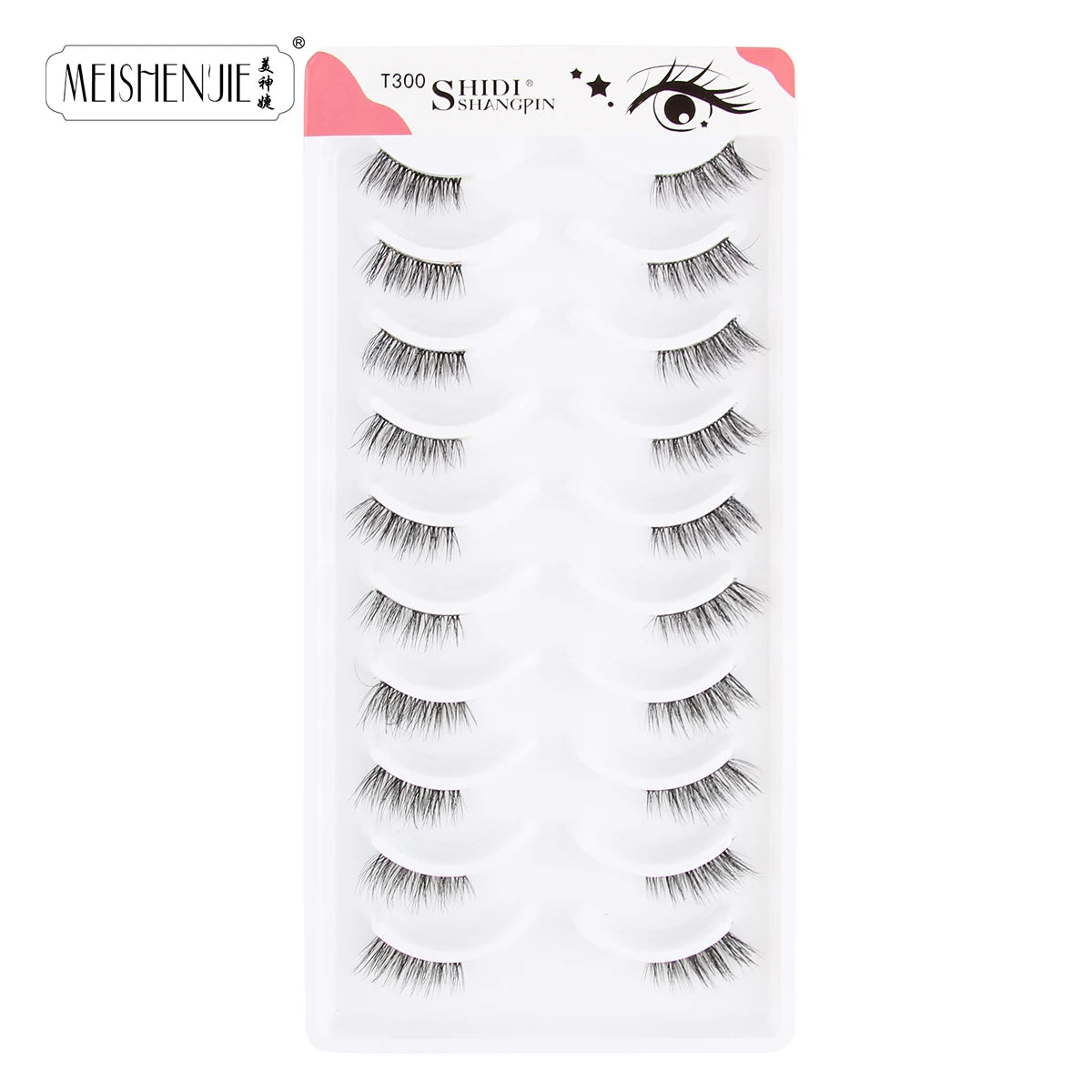 MEISHENJIE New 10 Pairs Half Lashes Natural Long 3d Mink False Eyelashes Reusable Fluffy Faux Cils Extension Makeup Tools Lashes
