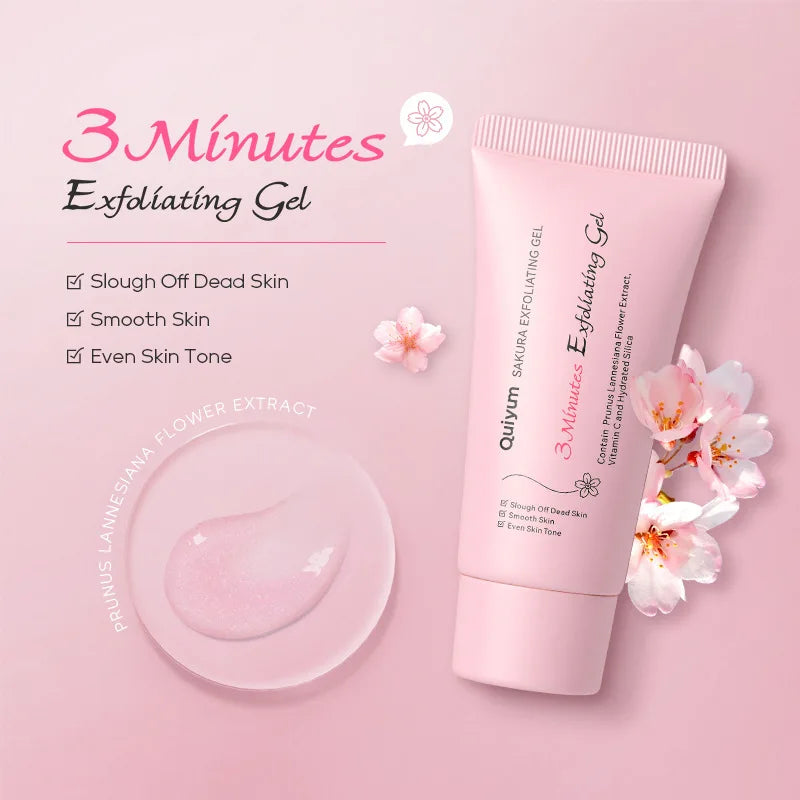 Sakura Gentle Exfoliating Peeling Gel Facial Scrub Moisturizing Nourishing Repair Scrubs Face Cream Beauty Skin Care