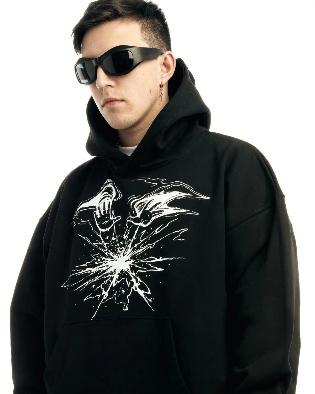 Punk Lyrical Print Clothing Oversized Hip Hop Pullover Streetwear Men's Hoodies Harajuku Fashion Tops Goth Hooded Sweatshirt Y2K
