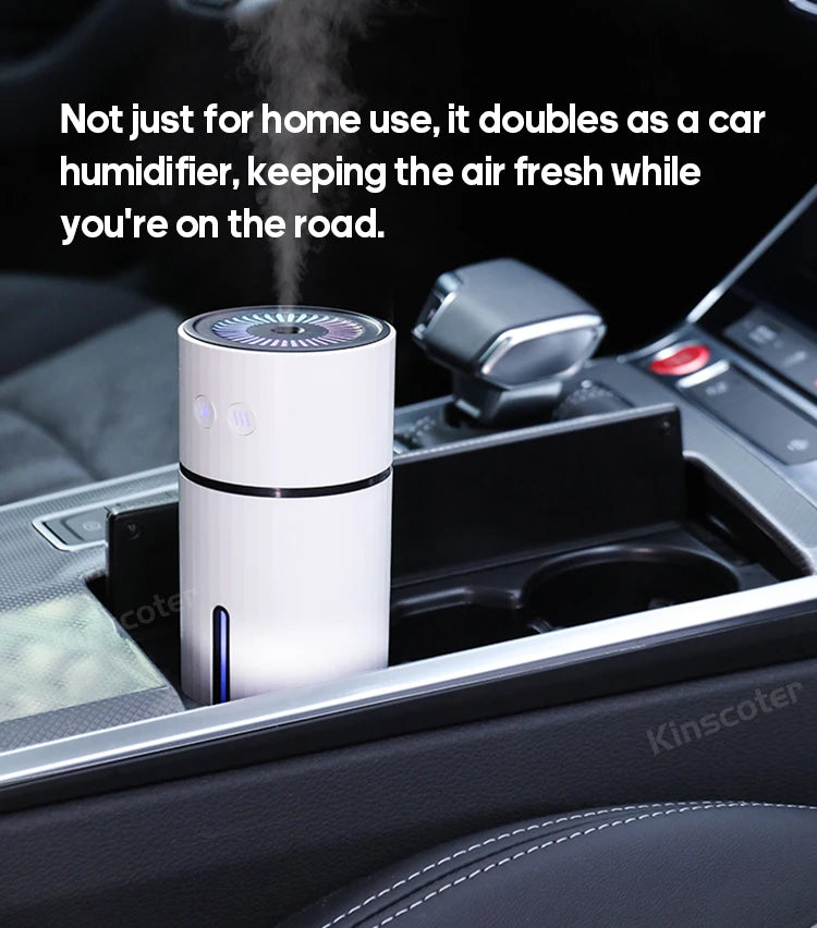 260ML Wireless Air Humidifier USB Aromatherapy Diffuser 1000mAh Rechargeable Battery Ultrasonic Cool Mist Maker Quiet Fogger