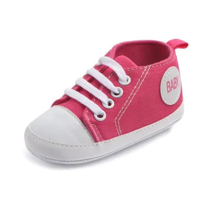 New Baby Canvas Sneaker For Newborn Sport Shoes For Baby Boys Girls Infant Toddler Soft Bottom Anti-slip First Walkers 0-18 M