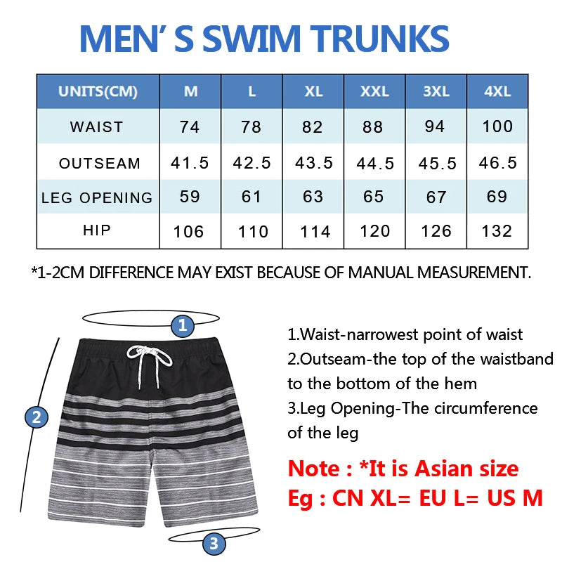 Escatch New Men's Beach Shorts Summer Surf Trunks Plus Size Drawstring Swimwear For Male ESX05 Gym Sportswear Swimsuit