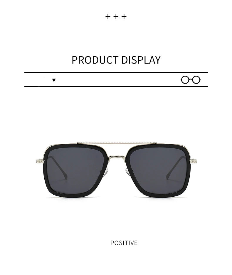 2024 New Square Men Sunglasses Fashion Metal Steampunk Sun Glasses For Women Trendy Outdoor Shades Eyewear Unisex Accessory