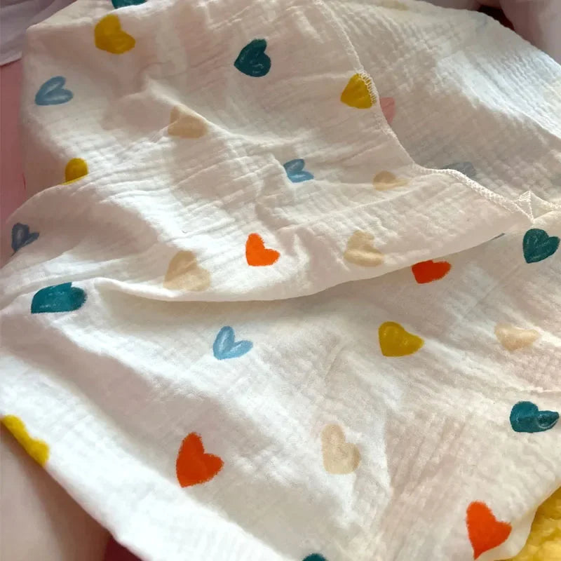 80x80cm Baby Receive Blanket for Newborn Cotton Muslin Swaddle Blanket Bedding Infant Bath Towel Baby Items Mother Kids