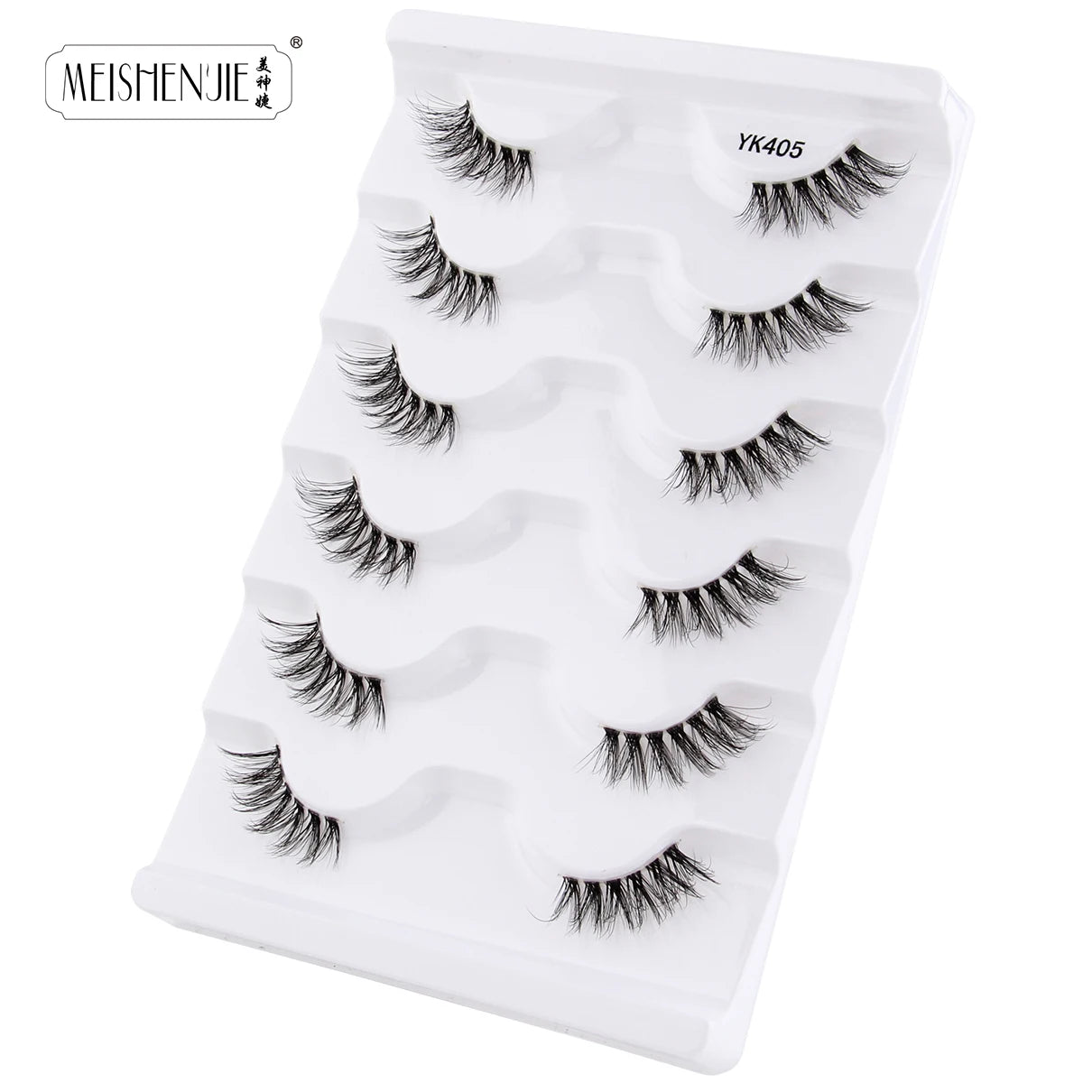 Hot Sale 3/5/6 Pairs 3D Mink Lashes Natural Long Cat Half Eyelashes Wispy Fluffy Manga Lashes Makeup Tools Faux Cils maquillaje