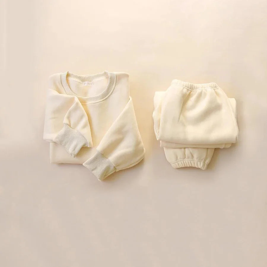 Kids Sportswear Suits for Children Warm Autumn Winter Fleece Jacket + Pant Baby Kids Boy Girl Tracksuits Clothes Outfit