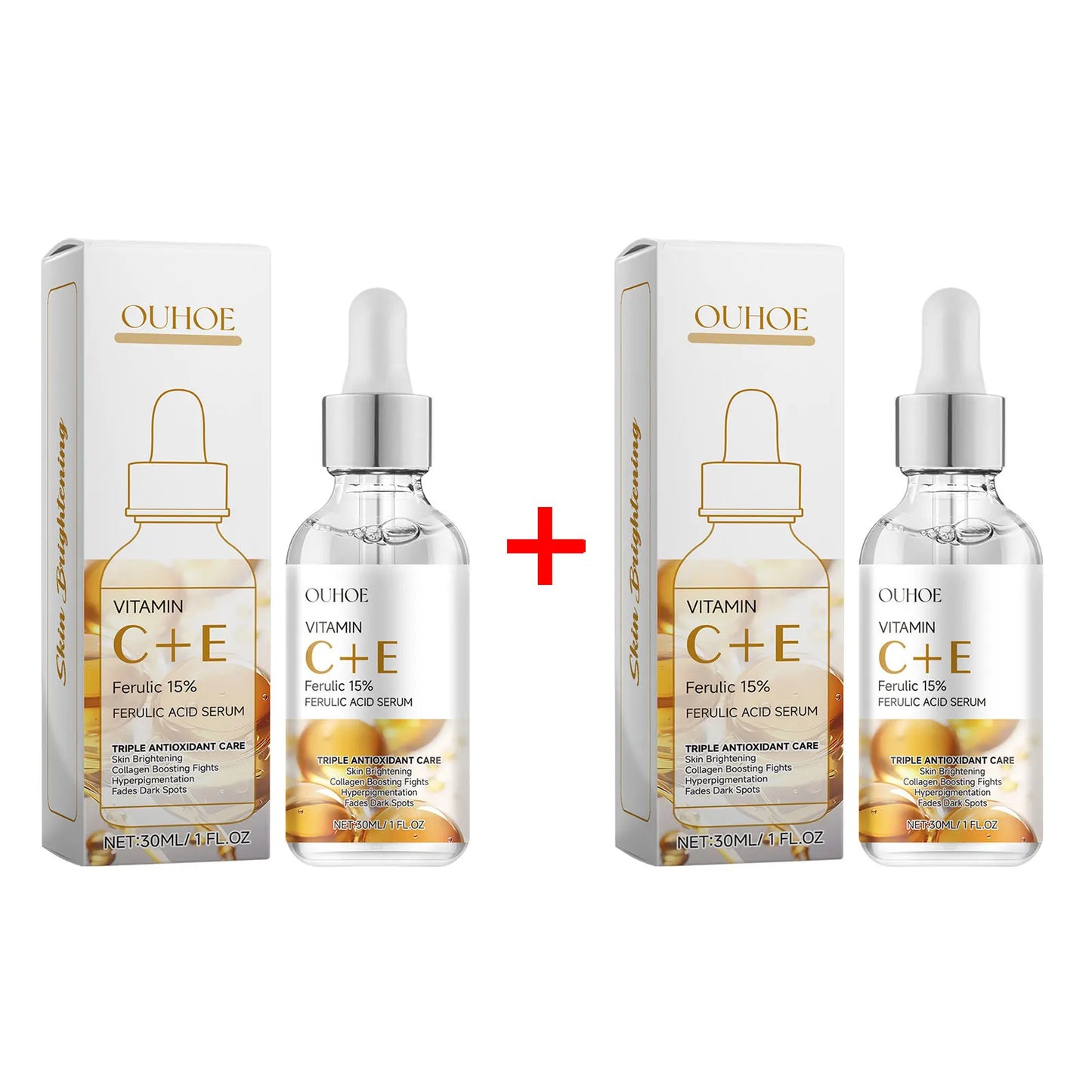 Ferulic Acid Serum Fade Fine Lines Firming Moisturizing Brightening Shrink Pores Vitamin C E Facial Essence Nourishing Skin Care