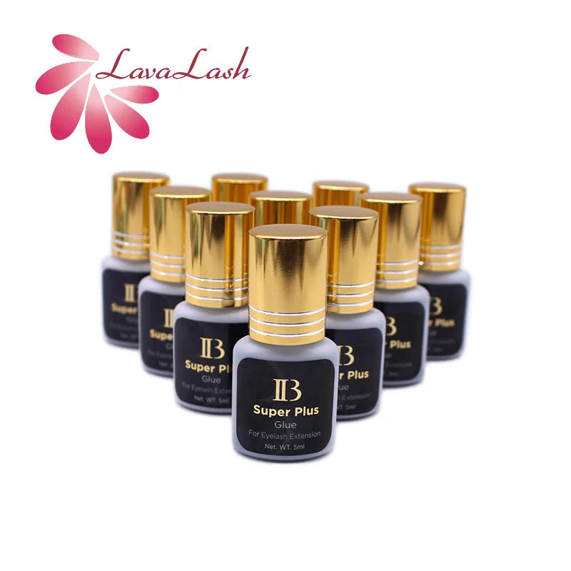 5/10 Bottles IB Super Plus Glue for Eyelash Extensions Original IBeauty Gold Cap Black Glue False Lash Adhesive Makeup Tools