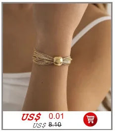 New Beach Barefoot Sandal Jewelry Elegant Bride Sexy Women's Fashion Charm Layer Chain Link Crystal Beads Foot Anklet Bracelet