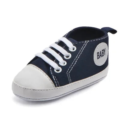 New Baby Canvas Sneaker For Newborn Sport Shoes For Baby Boys Girls Infant Toddler Soft Bottom Anti-slip First Walkers 0-18 M