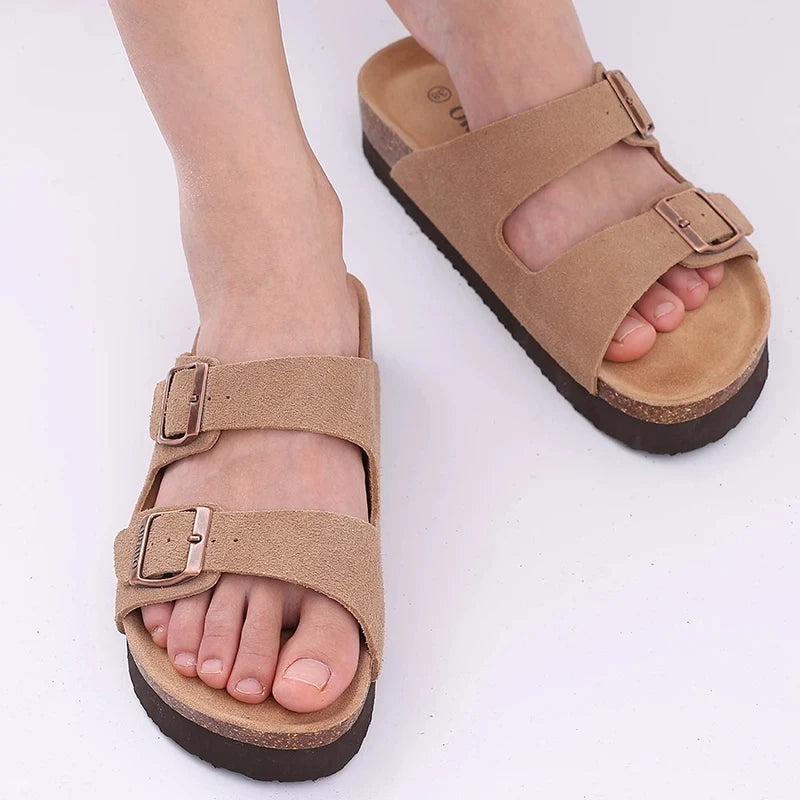 Litfun Fashion Clogs Sandals For Men Woen Summer Cork Footbed Outdoor Beach Slippers Orthopetic Mules Sandal With Arch Support