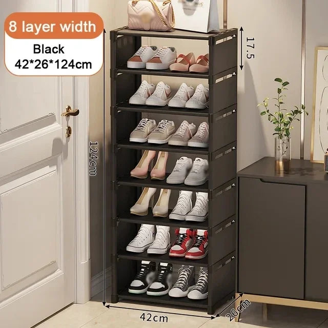 Shoes Rack Organizer Stackable Shoe Cabinet Space Saving Shoes Storage Rack Multi-layer Adjustable Shoe Cabinet Home Storage