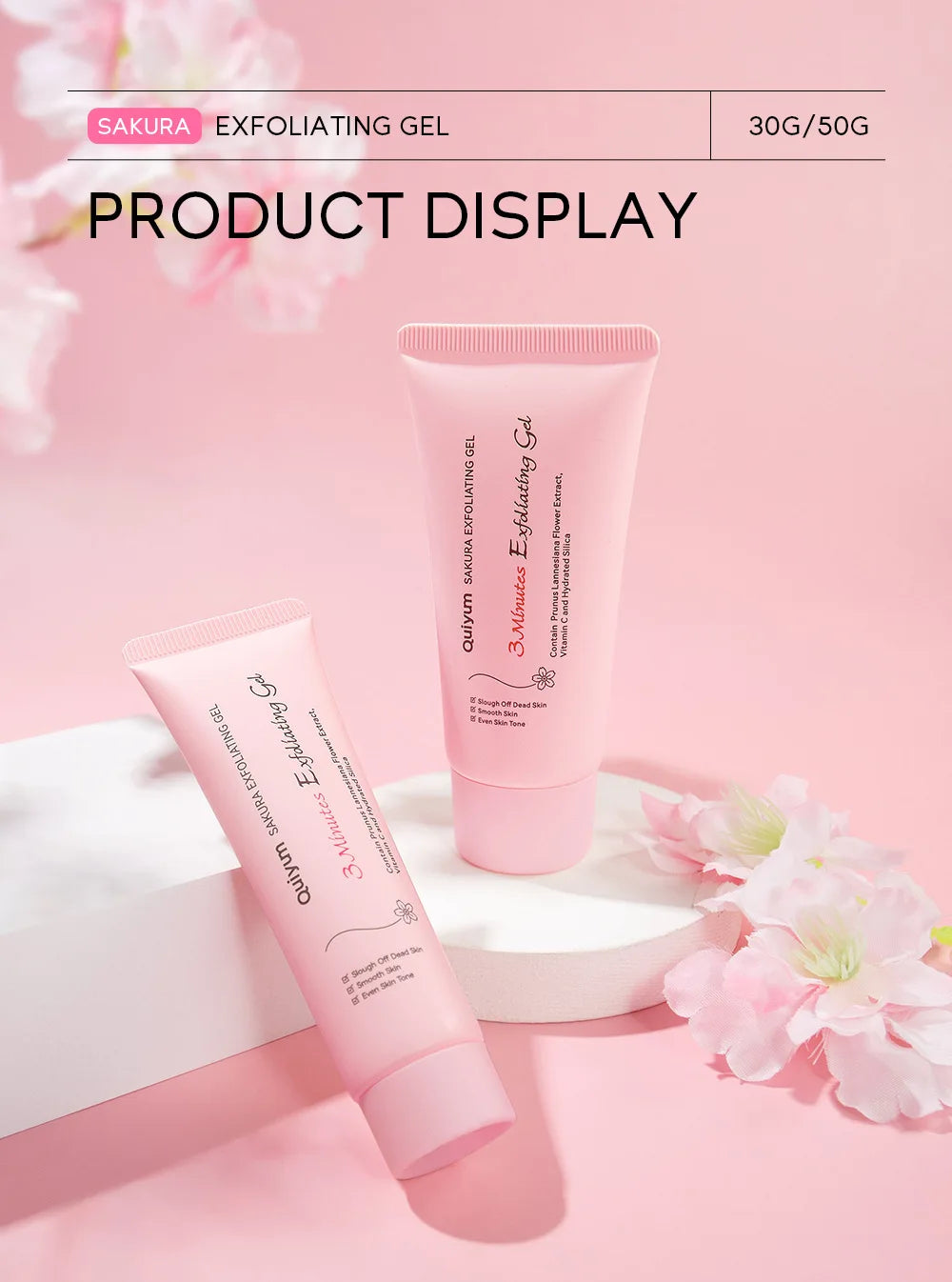 Sakura Gentle Exfoliating Peeling Gel Facial Scrub Moisturizing Nourishing Repair Scrubs Face Cream Beauty Skin Care