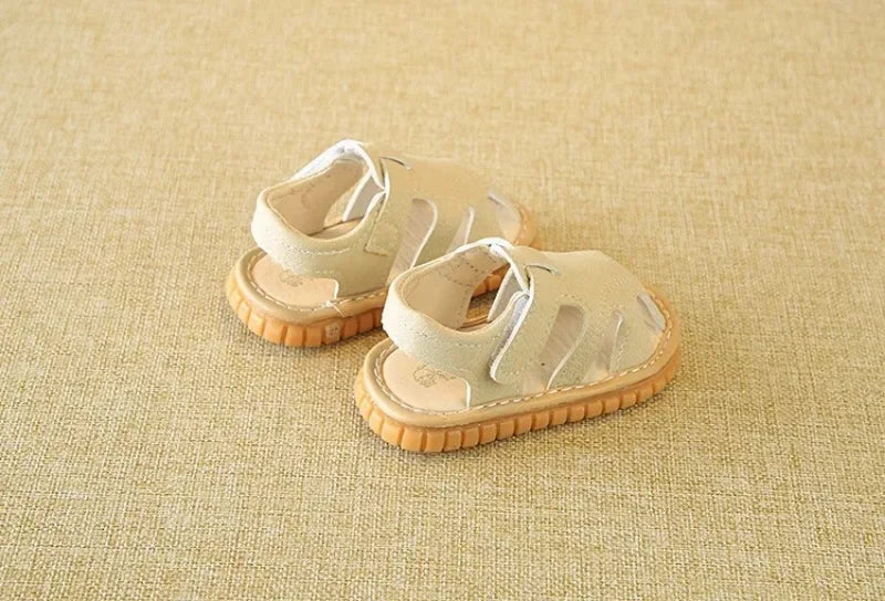 New Baby Shoes First Shoes Newborn Boy Girl First Walkers Indoor Non-slip Baby Sandals Rubber Sole Summer Beach Infant Sandal
