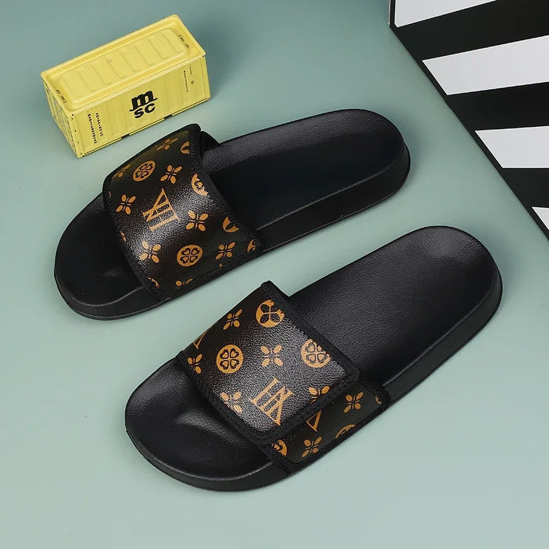 Slides Shoes for Men 2024 Slippers House Man Comfortable Men's Sandal Living Room Slippers Walk Around Home Flip Flop Slipper