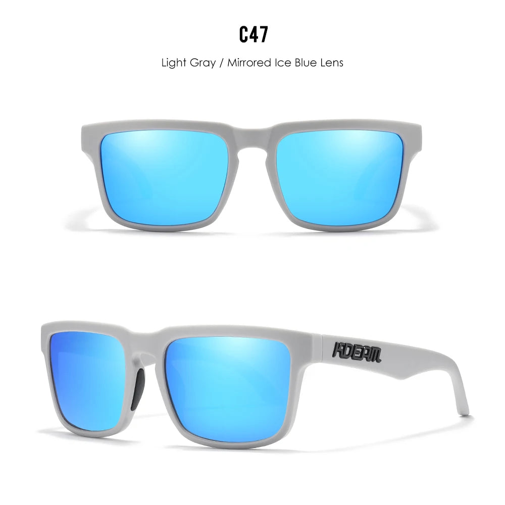 KDEAM Brand Hot Selling Square Polarized Men Sunglasses Brief And Fashion Design Leisure Women Shades Fishing Driving Glasses
