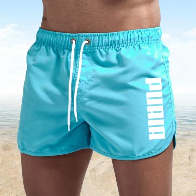 New Hot Summer Swim Trunks Sport Gym Running Breathable Shorts Male Beachwear Beach Shorts Quick Dry Mens Siwmwear Board Briefs
